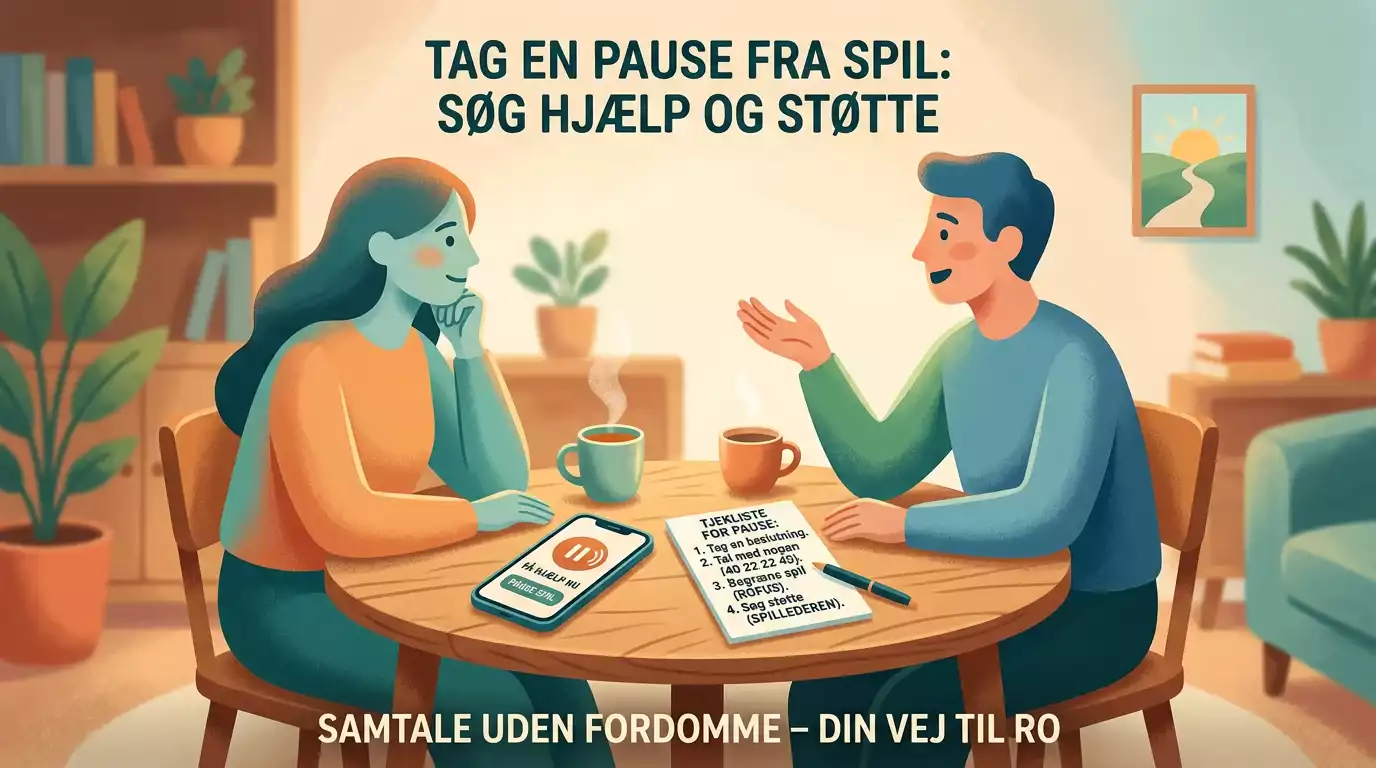 Støttende samtale om spilpause og StopSpillet i Danmark